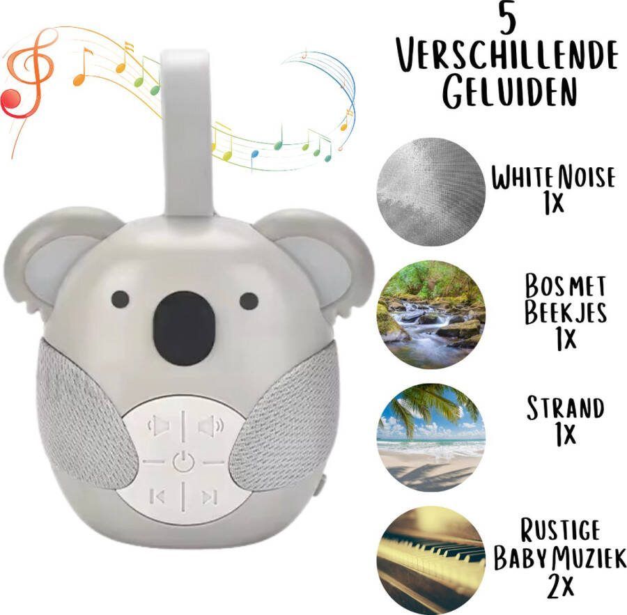 Slaapie Koala White Noise White Noise Machine White Noise Apparaat Baby Soother Rustgevende Muziek Natuur Geluiden Baby Peuter Batterijen