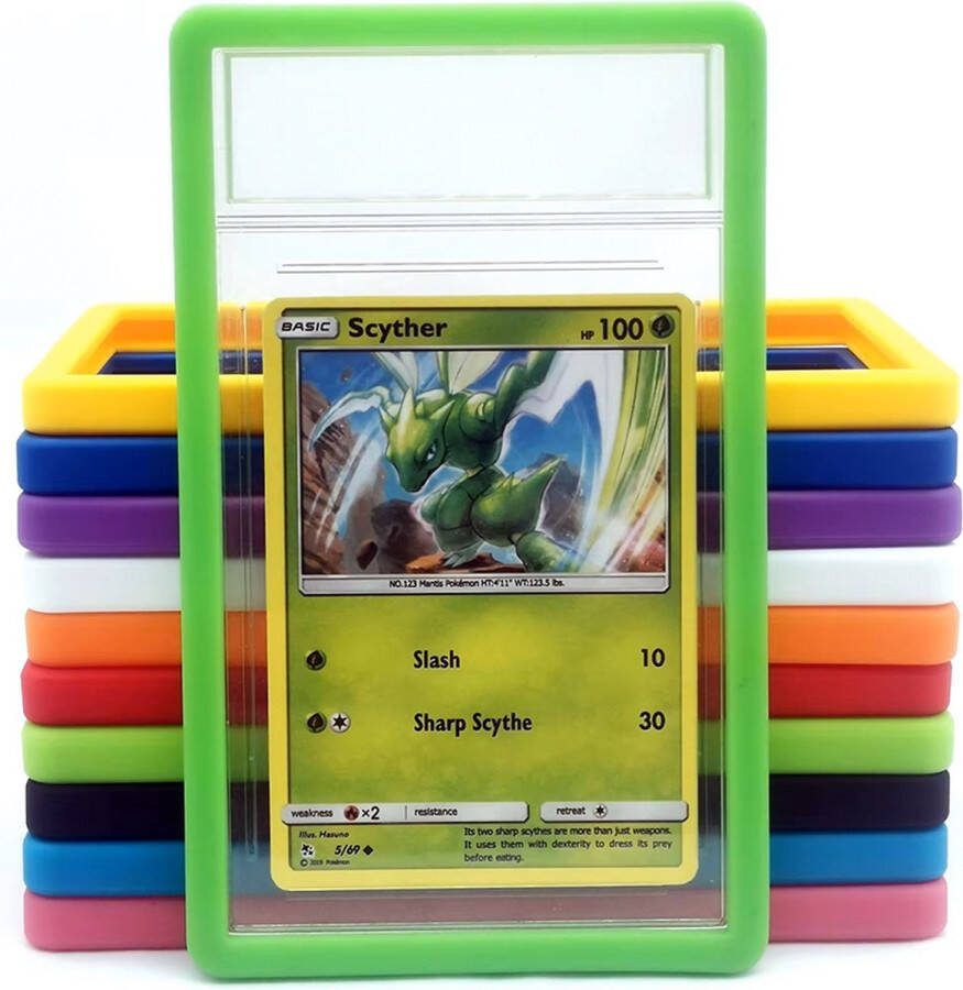 Slab beschermhoes Groen Slab Cover Slab Beschermhoes Slab Protector PSA Case PSA TCG Pokémon Yu-Gi-Oh! Cardgame Trading Card Game Lorcana Magic the Gathering One Piece