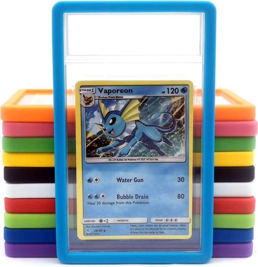 Slab beschermhoes Licht Blauw Slab Cover Slab Beschermhoes Slab Protector PSA Case PSA TCG Pokémon Yu-Gi-Oh! Cardgame Trading Card Game Lorcana Magic the Gathering One Piece