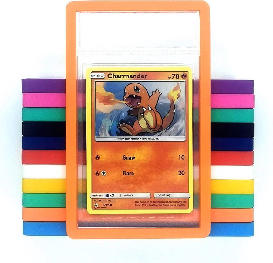 Slab beschermhoes Oranje Slab Cover Slab Beschermhoes Slab Protector PSA Case PSA TCG Pokémon Yu-Gi-Oh! Cardgame Trading Card Game Lorcana Magic the Gathering One Piece