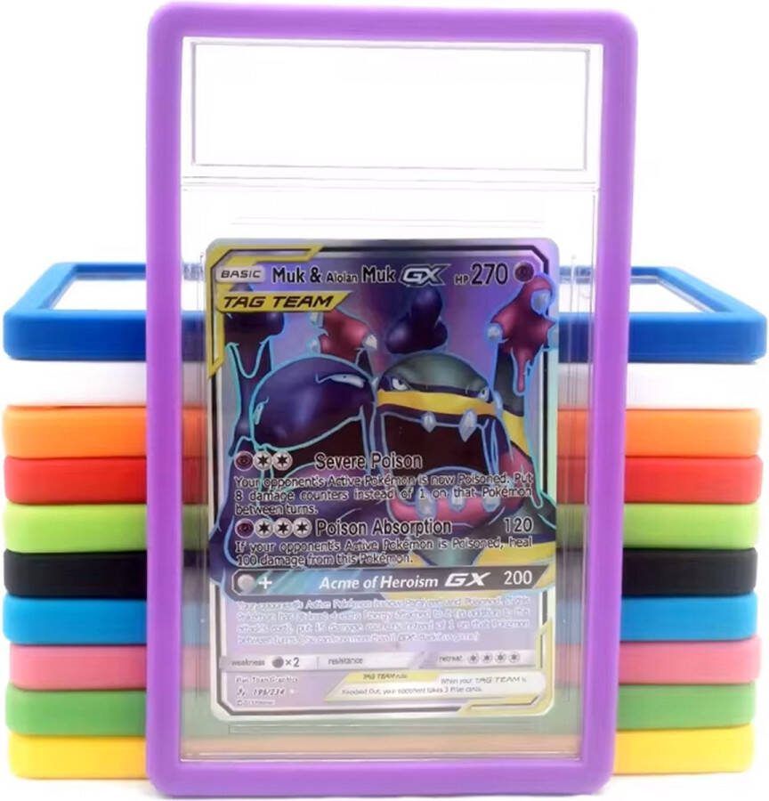 Slab beschermhoes Paars Slab Cover Slab Beschermhoes Slab Protector PSA Case PSA TCG Pokémon Yu-Gi-Oh! Cardgame Trading Card Game Lorcana Magic the Gathering One Piece