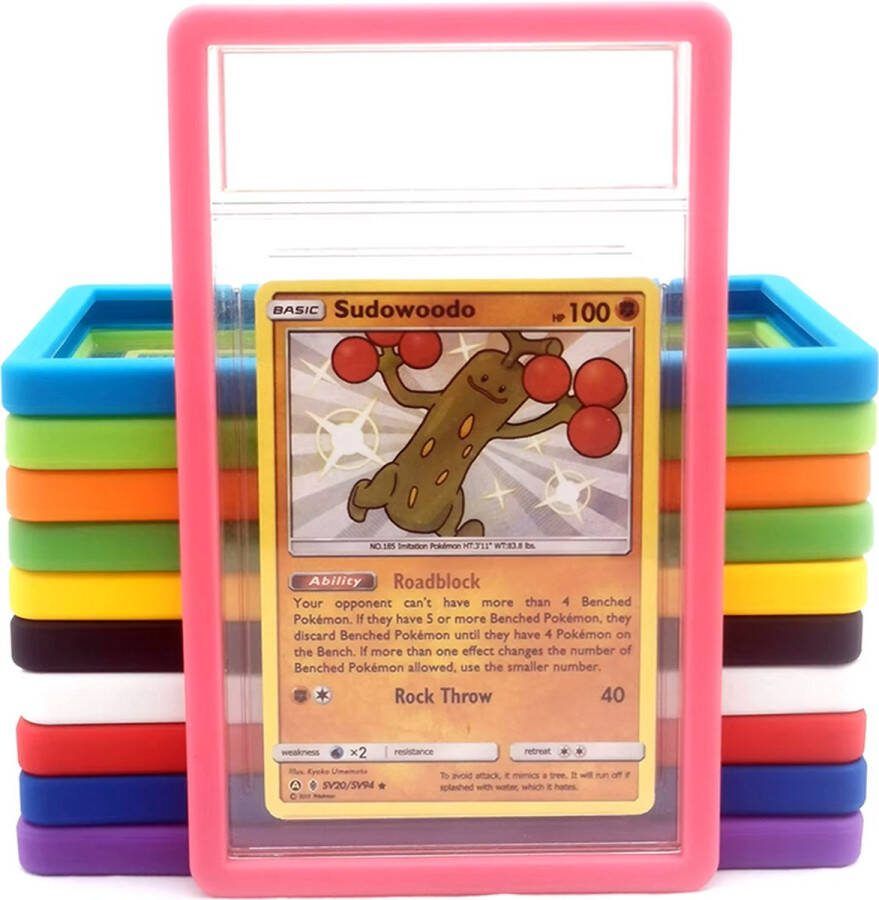 Slab beschermhoes Roze Slab Cover Slab Beschermhoes Slab Protector PSA Case PSA TCG Pokémon Yu-Gi-Oh! Cardgame Trading Card Game Lorcana Magic the Gathering One Piece