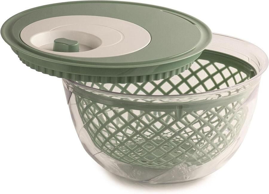 Slazwierder Slacentrifuge Spinner 4 liter Groen Italiaans fabrikaat BPA-vrij PP + San