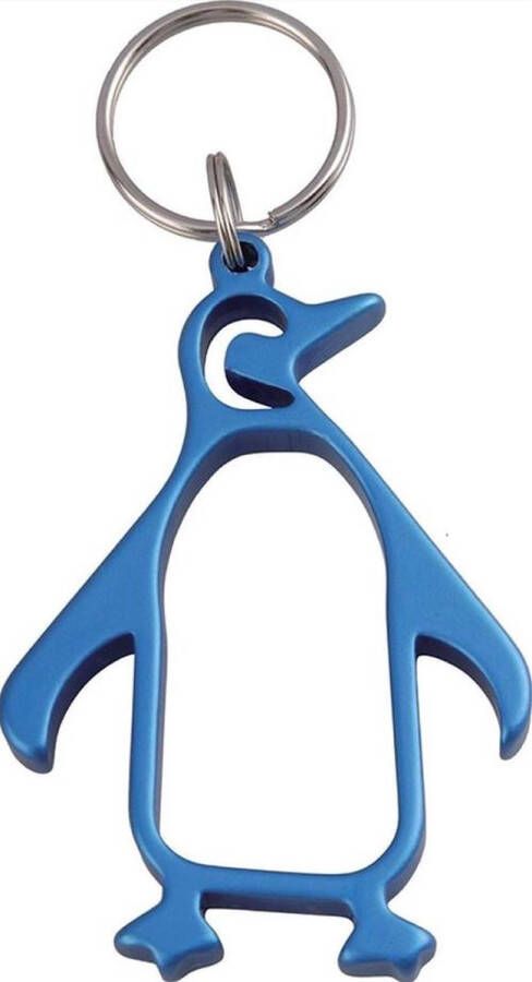Merkloos Sans marque sleutelhanger Pinguin Licht-Blauw Flesopener van metaal