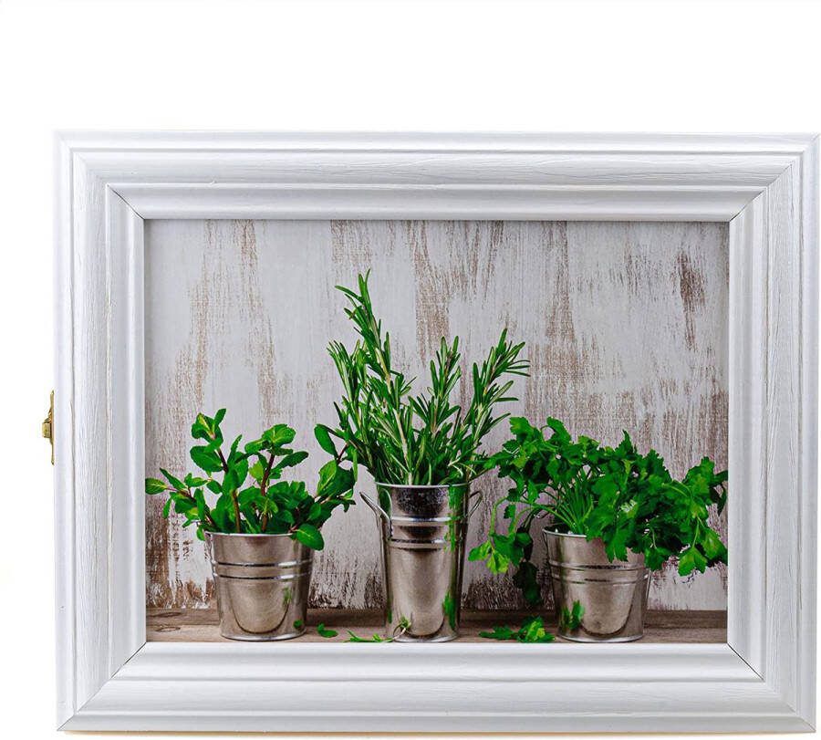 Sleutelkast van hout hangkast met sleutelplank wandorganizer voor sleutelopslag sleutelkast vintage look houten sleutelbox…