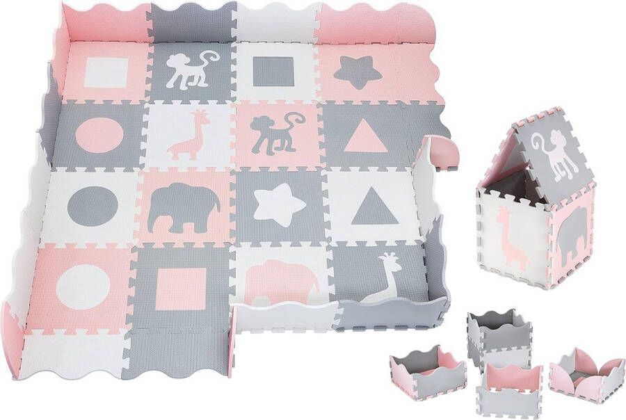 Slim babymat 150 x 150 cm reukloos grote mat voor kinderen puzzelmat voor jongens en meisjes puzzelmat voor kinderen geurloze educatieve mat