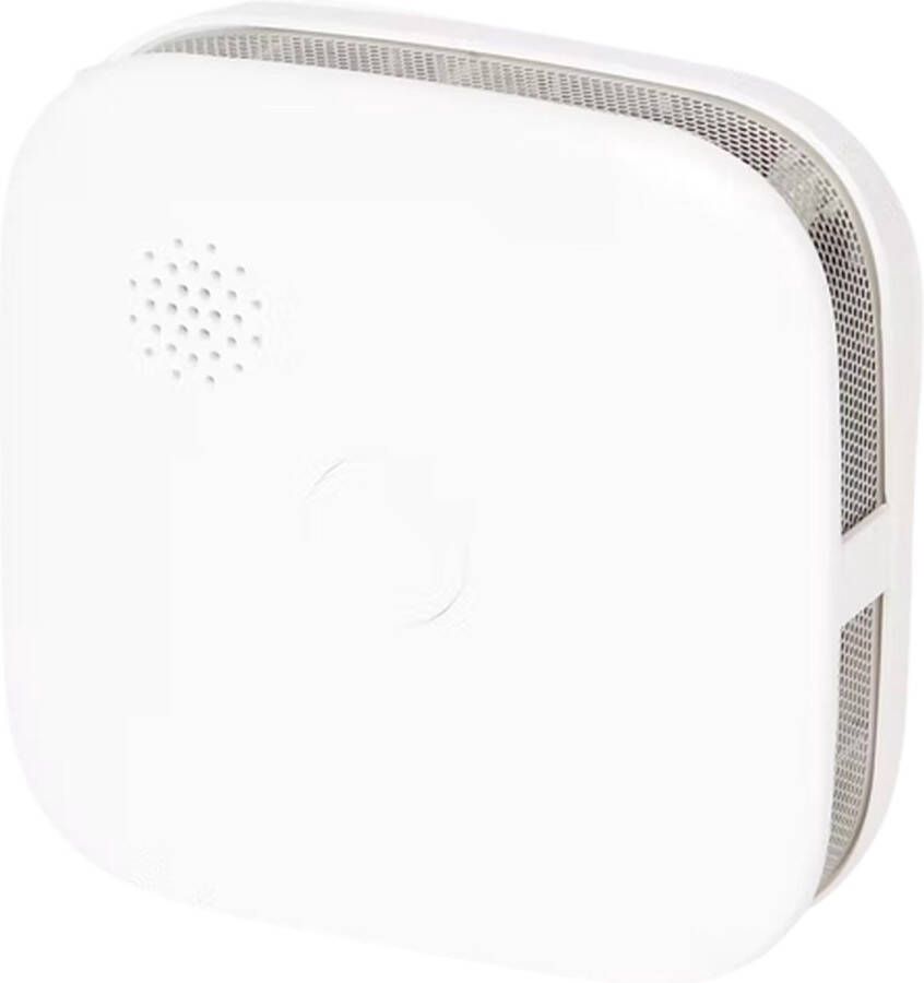 Slimme rookmelder via WiFi Wit Kunststof 7 6 x 7 6 x 2 8 cm WiFi 2.4 GHz Te bedienen met App Smoke Alarm Rook melder Rook Beveiliging Slimme beveiliging Thuis