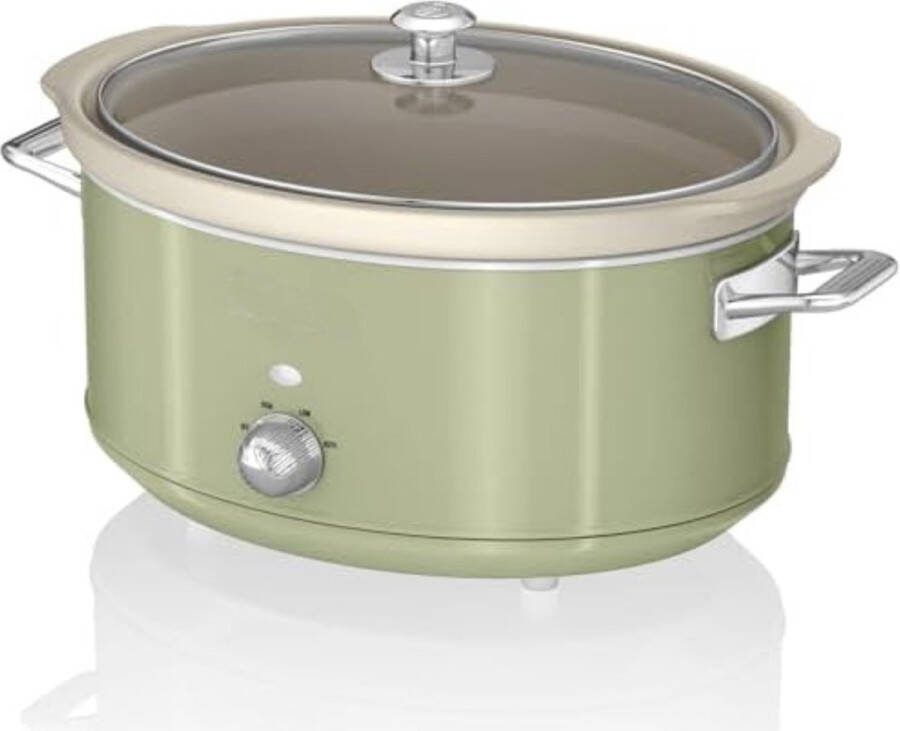 Slowcooker met Timer Slowcooker Elektrisch Slowcooker 6 5 Liter Slowcooker met Timer 4 Personen Groen