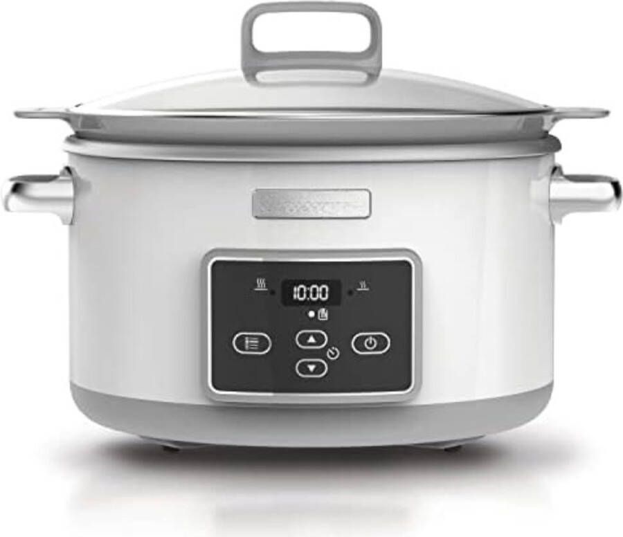 Slowcooker met Timer Slowcooker Elektrisch Slowcooker met Timer 4 Personen Zilver