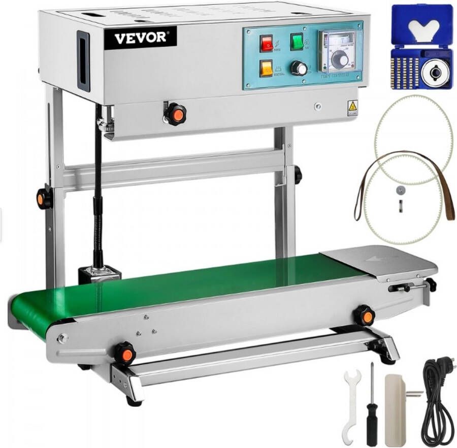 Sluitmachine Sealer Zakjes Vacuumermachine Zakafdichtingsmachine Met automatische loopband Controleerbare tempratuur 0 tot 300 graden 700W 220V