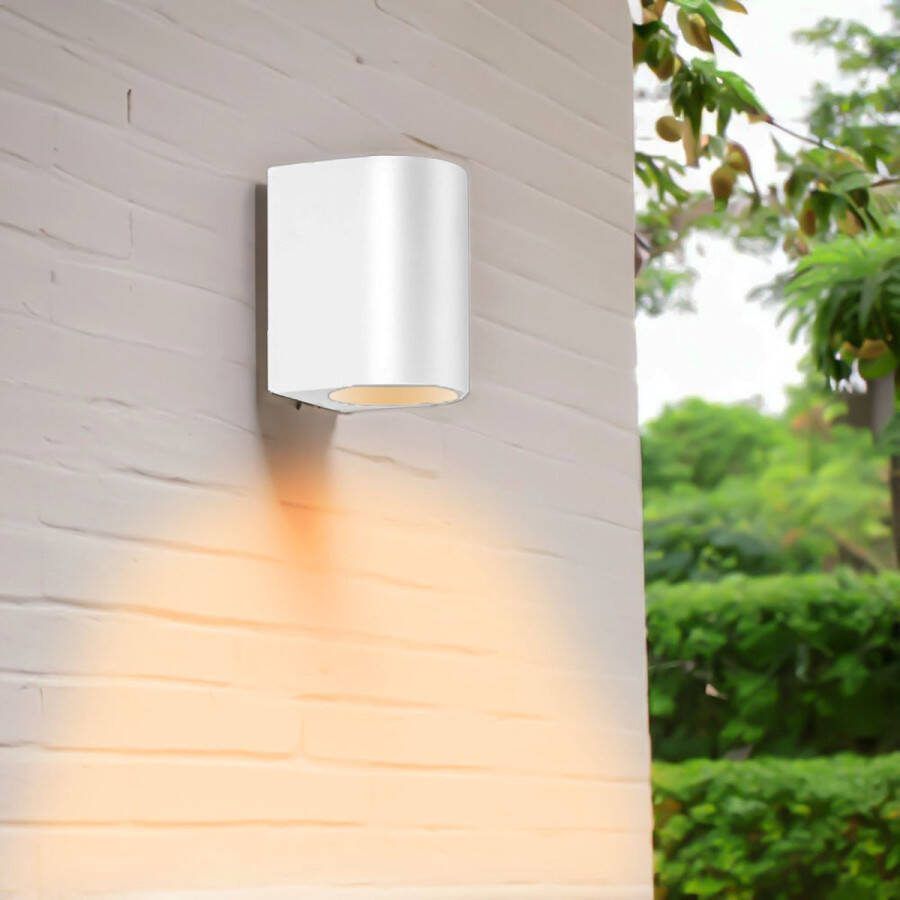Smart LED wandlamp Buiten Sacramento Wit Hue compatible Incl. Zigbee spot