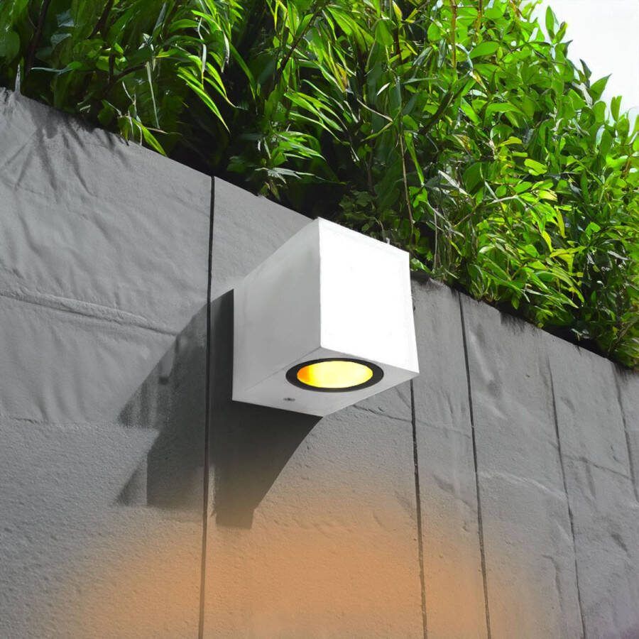 Smart LED wandlamp Buiten San Diego Wit IP44 Incl. Zigbee spot