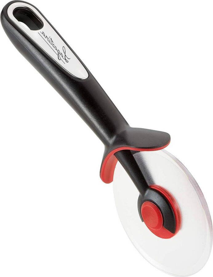Smart Pizzasnijder met afneembaar wiel kunststof zwart en rood keukenaccessoire pizzasnijder