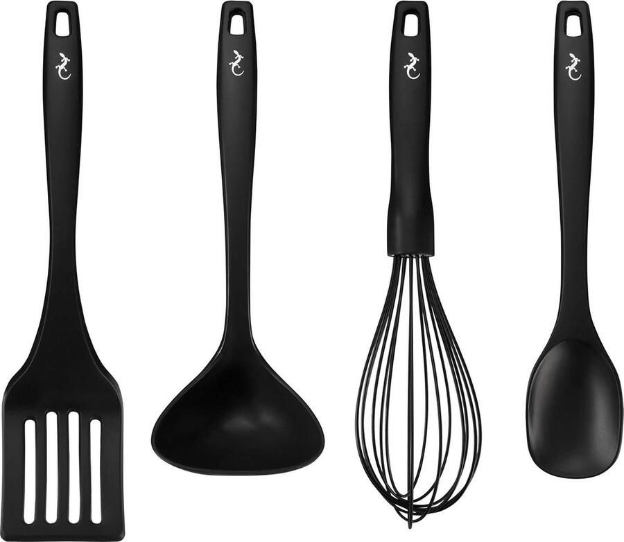 Smart Tool Essential Set 100% BPA-vrije platina siliconen keukenhulp met nylon kern kooklepel spatel pollepel garde