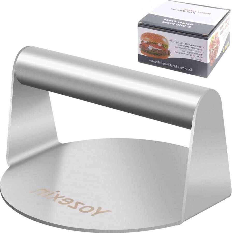 Smash Burger Press 5.5 Ronde Burger Smasher Heavy Duty Burger Smasher voor BBQ Grill RVS Burger Press met Bacon H HTML Content Needed smash burger