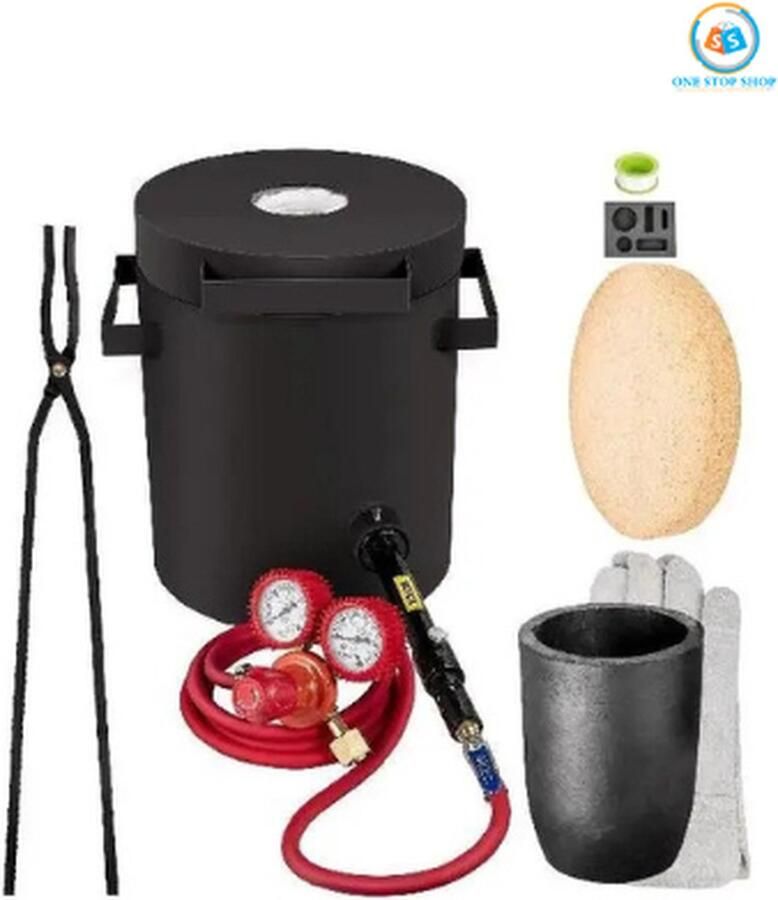Smeltoven Smeedoven Smelt Oven Metalen Edelmetaal Elektrisch Inclusief Accessoires 2KG