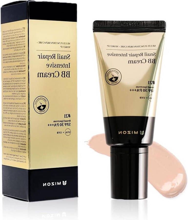 Snail Repair Intensive BB Cream #21 Light Beige Anti-aging Hoge Dekking Verheldert hydrateert