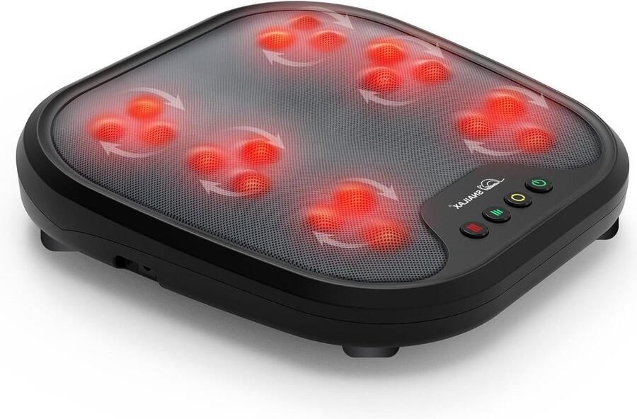 Snailax Shiatsu Voetmassageapparaat met warmtefunctie 18 kneedmassagekoppen elektrisch voetmassageapparaat voor ontspanning cadeaus voor mannen met zoekwoord1 zoekwoord2 Elektrische voetmassage