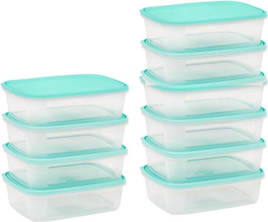 Snap-On Luchtdichte Containers Voedselopslag 1000ml Maaltijdbereiding Lekvrij Magnetron Vriezer Vaatwasmachinebestendig Herbruikbaar diepvriesdozen