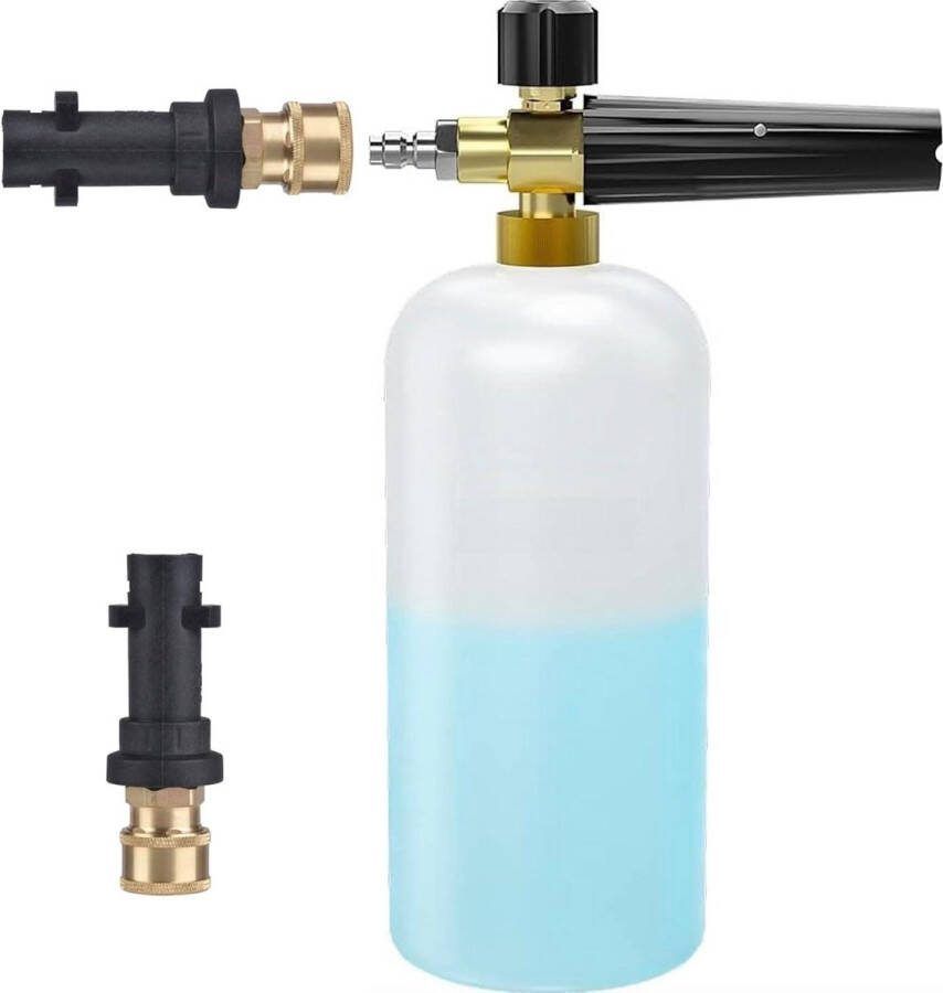 Sneeuwschuimpistool lance kanon hogedrukreiniger 1 l jetfles verstelbare zeepgenerator dispenser schuimslang Karcher K2 K3 K4 K5 K6 K7 hoge druk reiniging gereedschap