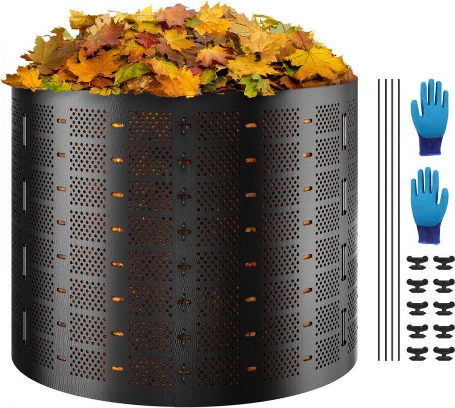 Snelcomposter 1000L tuincomposter 90x100cm thermische composter HDPE-kunststof composter corrosiebestendig hittebestendig compostcontainer composteren voor het verminderen van huishoudelijk afval