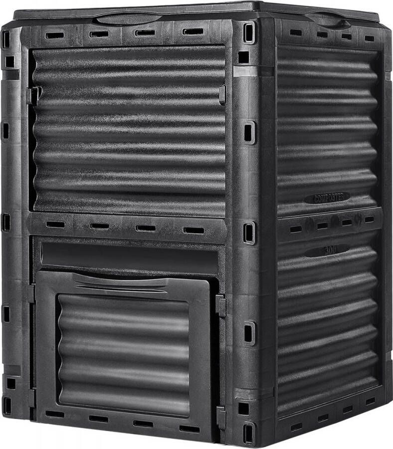 Snelcomposter 300L tuincomposter 60 7x60 5x82 5cm thermische composter PP plastic composter corrosiebestendige hittebestendige compostcontainer composteren voor het verminderen van huishoudelijk afval
