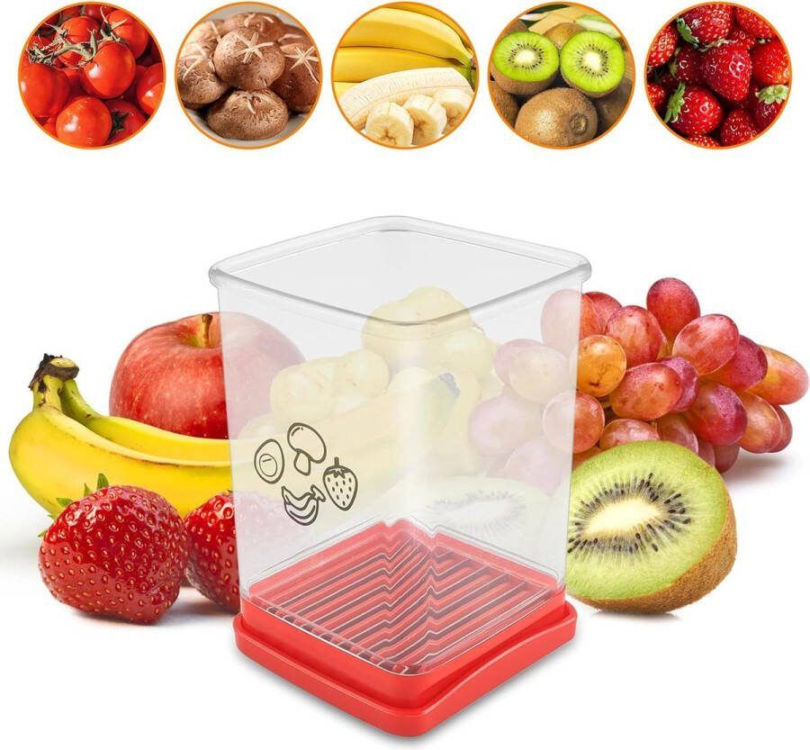 Snelsnijder met drukplaat 2 stuks groenteschaaf met beschermkap en opslag botersnijder kaassnijder eiersnijder bekersnijder voor groenten en fruit