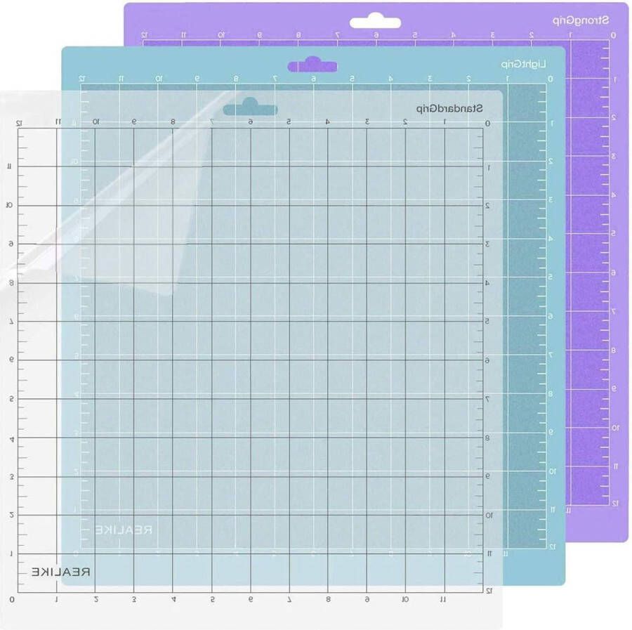 Snijmat 305 x 305 cm set van 3 zelfklevende snijmatten Flexibel en antislip Silhouette Cameo 3 2 1 Om te knutselen Meerkleurig