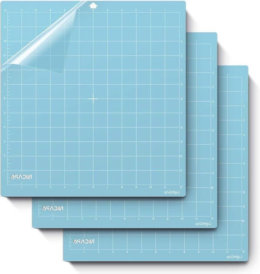 Snijmat 30x30 cm voor Silhouette Cameo Light-Grip 3 stuks Blauw Vinyl Ambachtelijk
