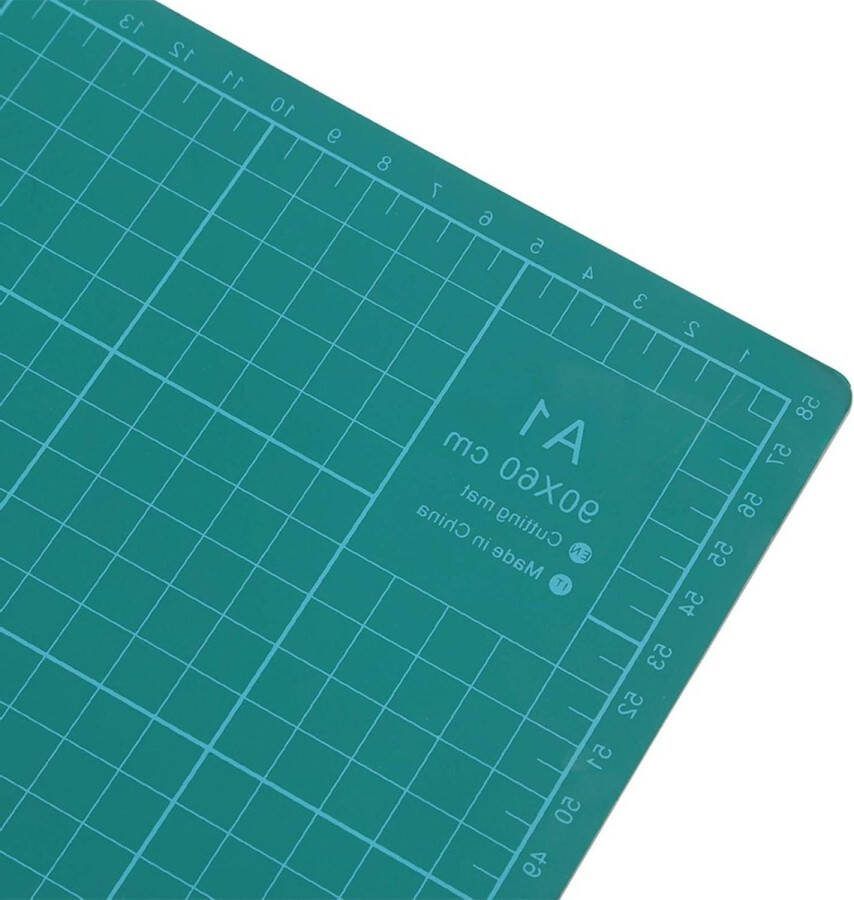 Snijmat 60 x 90 x 05 cm 5-laags dik zelfherstellend PVC bureauonderlegger met dubbelzijdig design voor schrijven schilderen snijden groen
