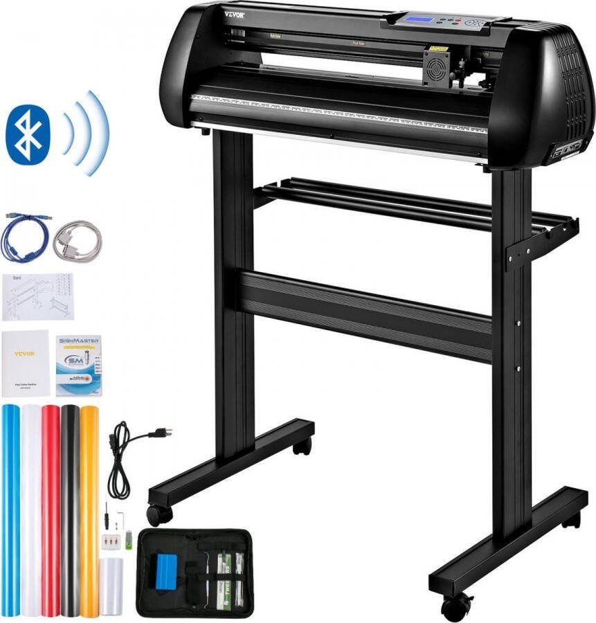 Snijplotter Vinylsnijder Vinyl Cutter Plottermachine 630 mm Foliesnijder Bluetooth SignMaster Kit