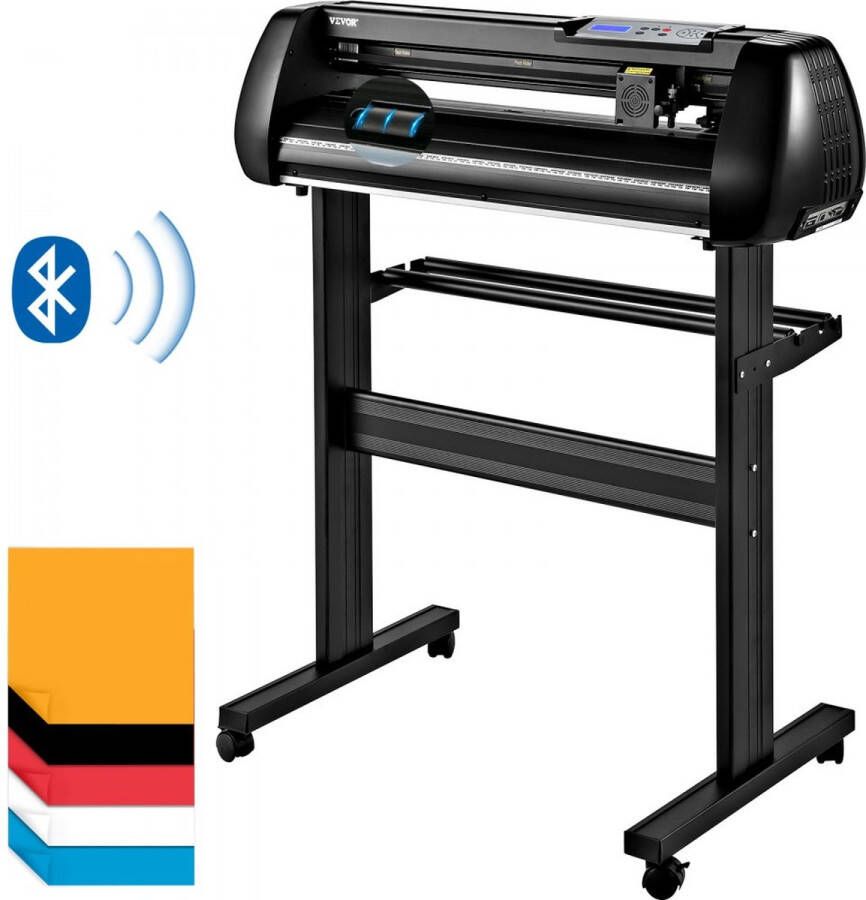 Snijplotter Vinylsnijder Vinyl Cutter Plottermachine 870 mm Foliesnijder Bluetooth SignMaster Kit