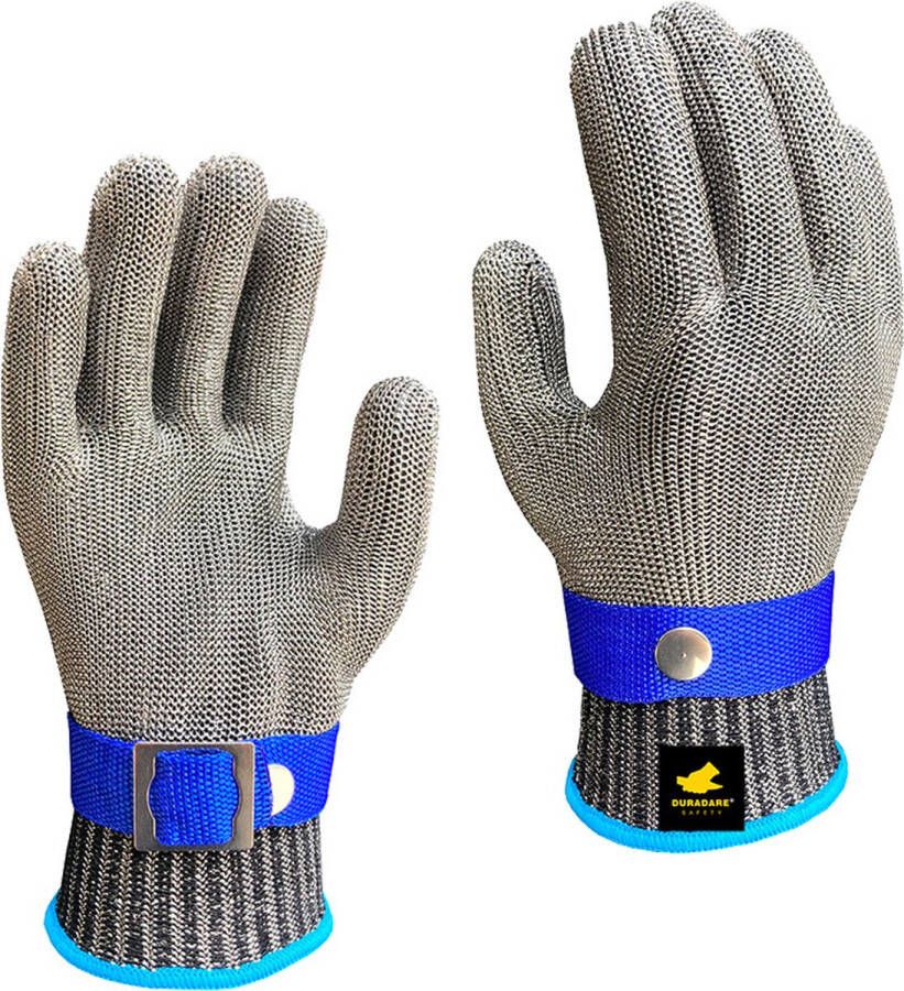 Snijvaste handschoenen Oesterhandschoen RVS Maat M met Binnenhandschoen Oesterset