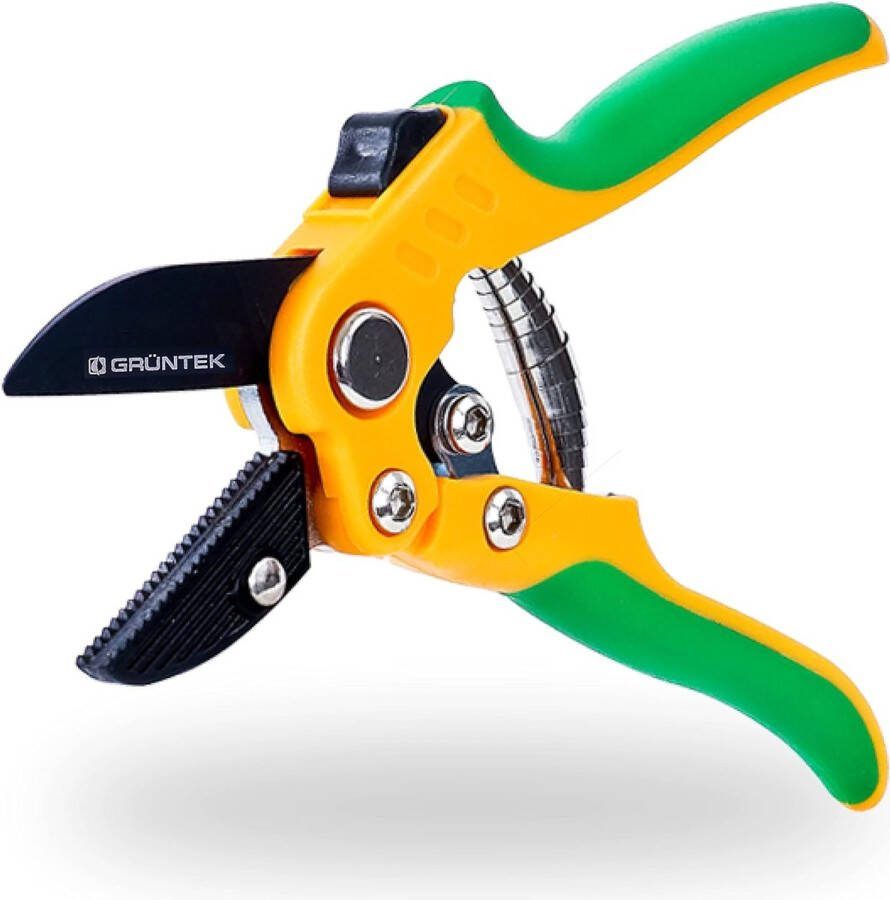 Snoeischaar 220 mm tot 20 mm ergonomische soft-touch handgrepen voor links- en rechtshandigen bovenste lemmet SK5 teflon-gecoat snelsluiting met één hand