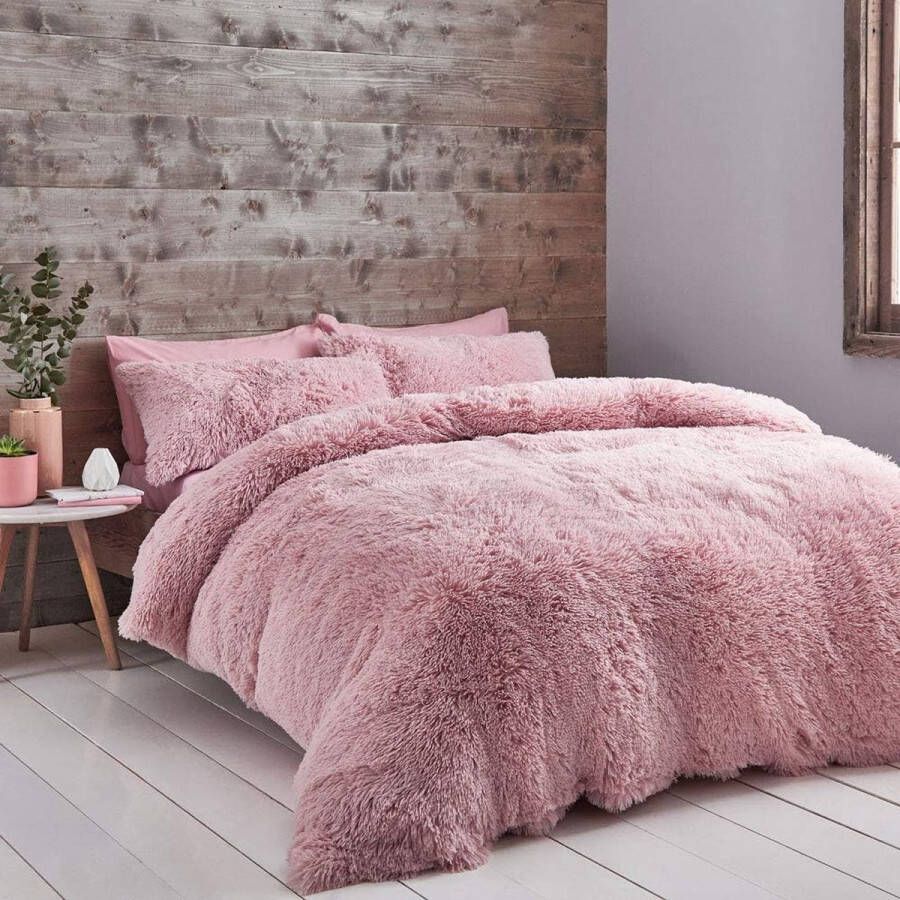 Snoezig eenpersoons dekbedset roze (blush) 135 x 200 cm