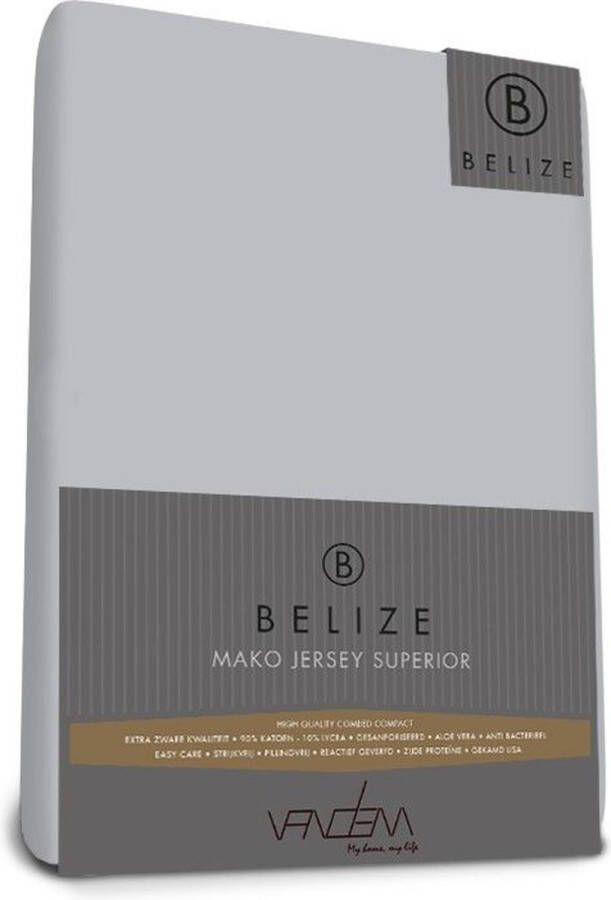 Adore Slaapcomfort Adore Hoeslaken Belize Splittopper Mako Jersey Zilver Grijs 140 x 200 220 cm