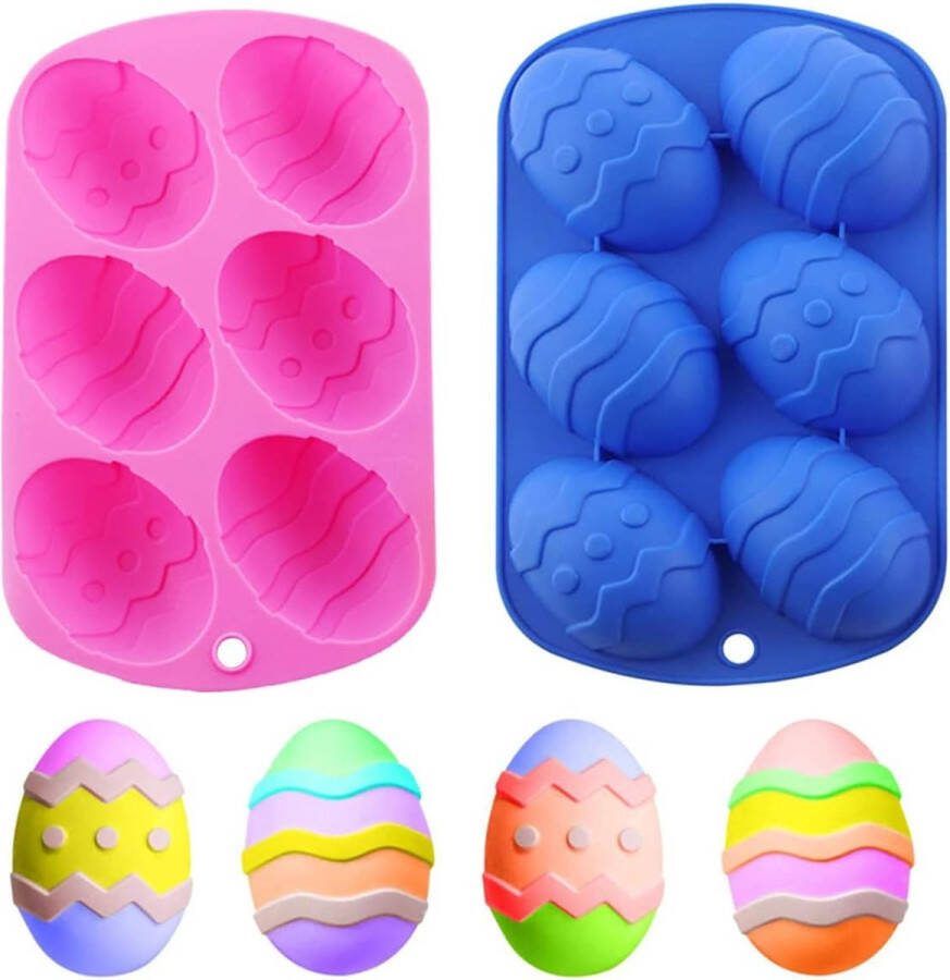 Sobere siliconen vorm 2 stuks paaseivormen siliconen paassiliconen bakvorm paasei bakvorm paassiliconen taartvorm voor het bakken van zeep cake chocolade