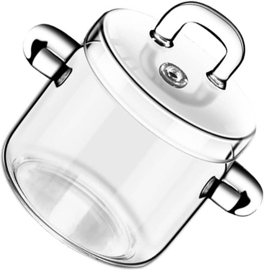 Soep terrines steelpan met deksel 700 ml -resistente kookpan met deksel transparante kookpan kookgerei set voor melk noedels soep terrines met deksel