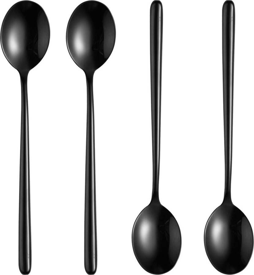 Soeplepels van staal met lange steel 4 stuks 21 6 x 4 cm