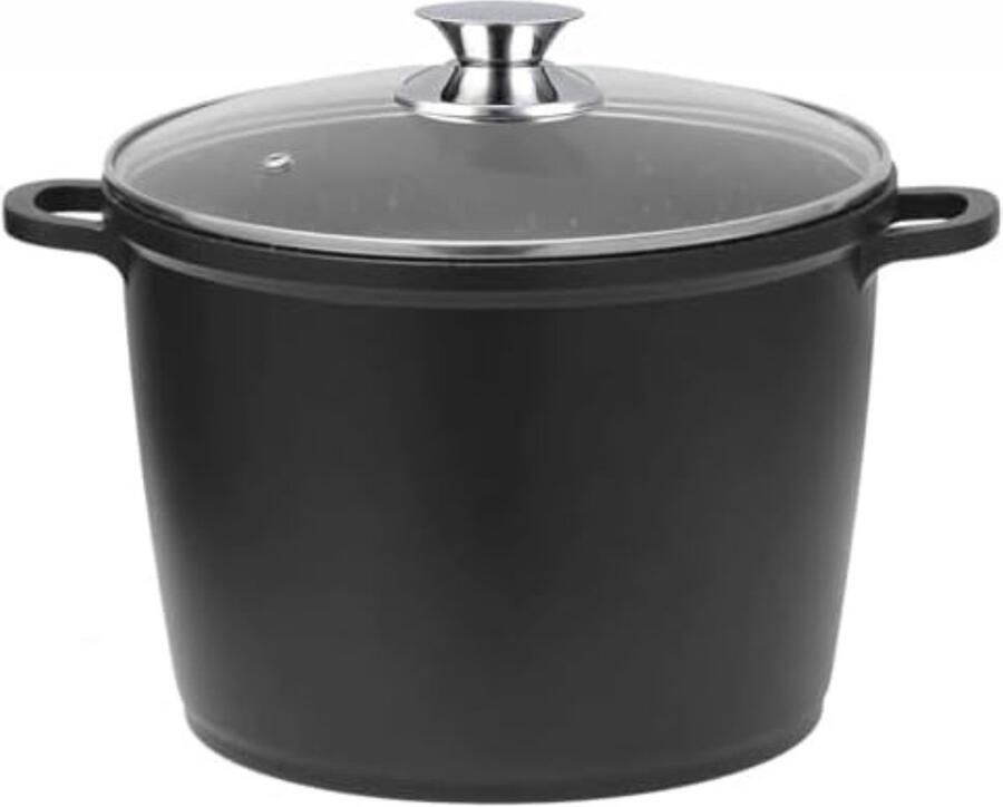 Soeppan 10 Liter Soeppan Inductie Soeppan 10 liter voor Inductie Soep Pan Soeppannen 32 cm -Zwart