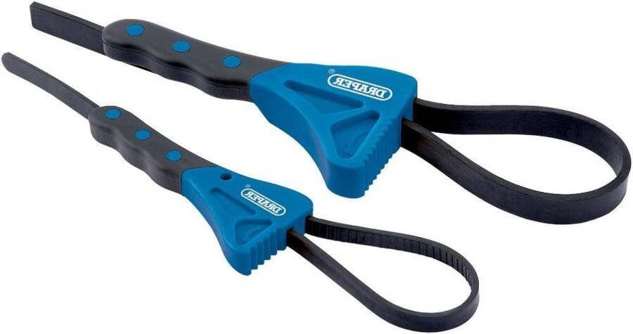 Soft Grip Oliefilter Strap Wrench Removal Tool Set Potten Deksels Loodgieters Verwijderen 2 stuks Blauw