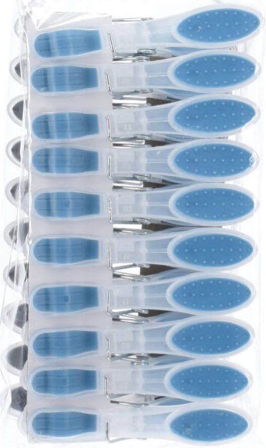 Merkloos Soft grip wasknijpers -20x kunststof transparant 8 cm Knijpers