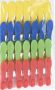 Merkloos Soft grip wasknijpers -28x kunststof 4 kleuren per set 8 cm Knijpers - Thumbnail 1