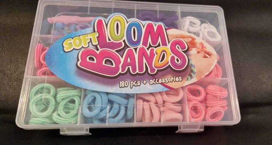 Soft loombandjes 180 stuks met accessoires Loom Elastiekjes Knutselset