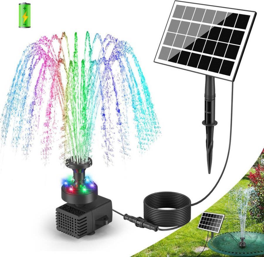 Solar fontein op zonne energie Tuinfontein Tuin decoratie Must have voor in uw tuin!