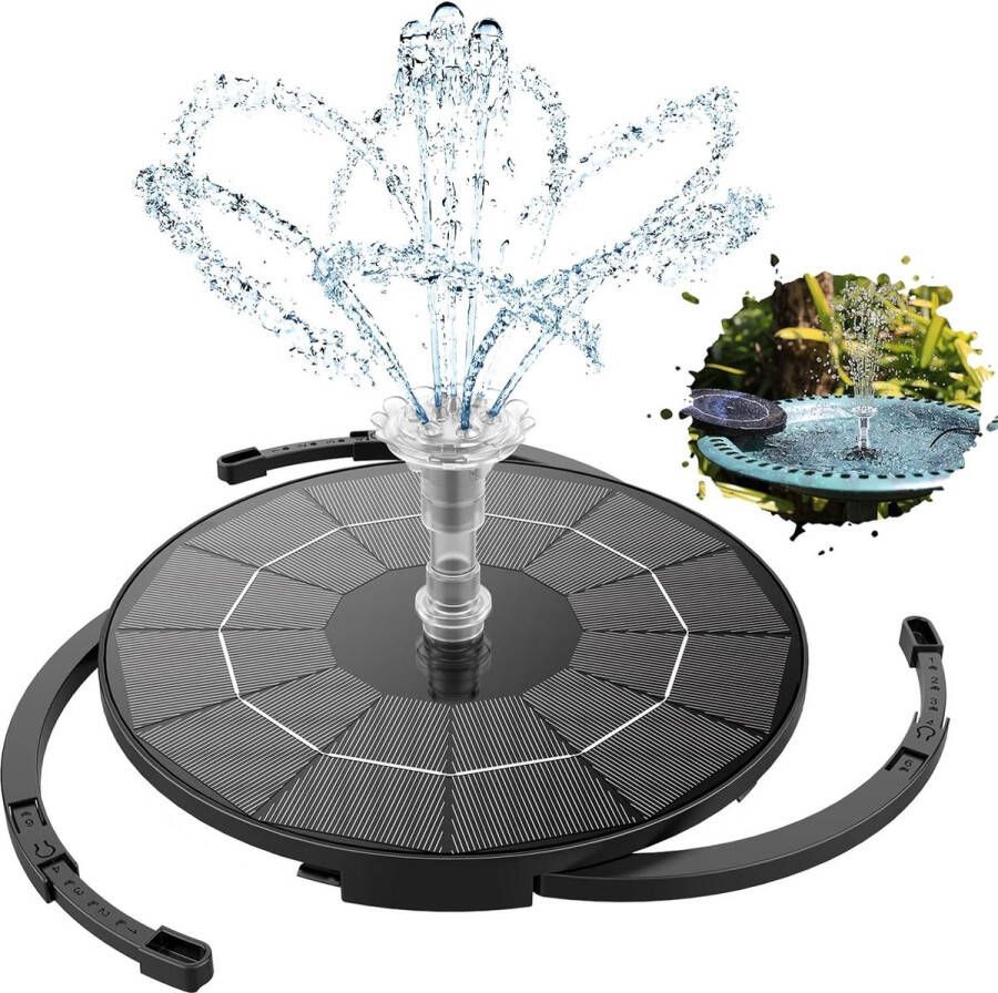 Solar fontein op zonne energie Tuinfontein Tuin decoratie Must have voor in uw tuin!