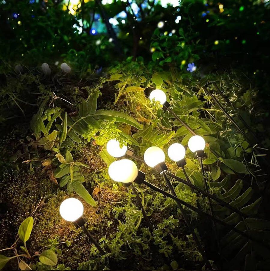 Solar sfeerverlichting 4-pack solar tuinverlichting waterdicht 8 prikpots