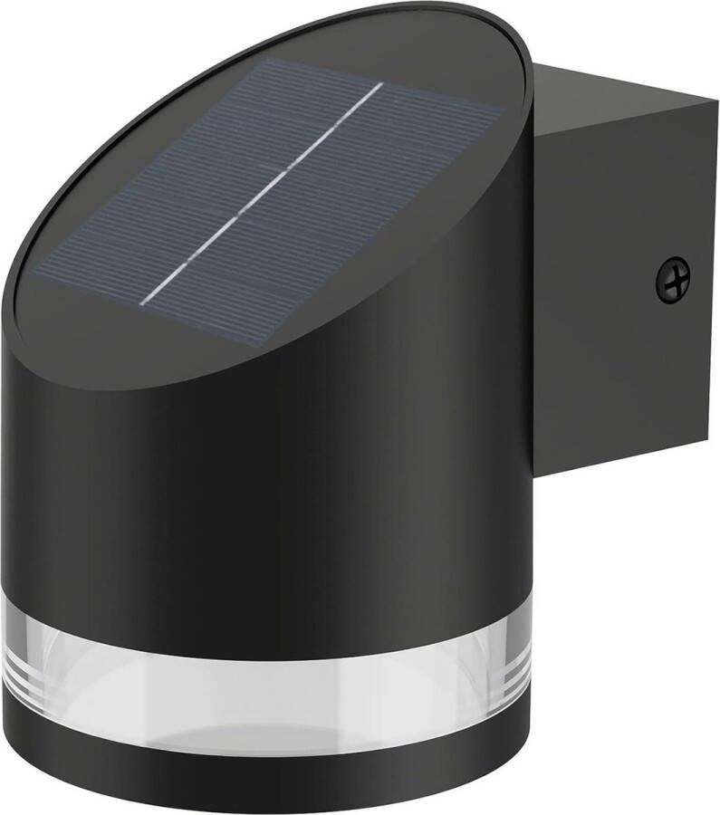 Solar Wandlamp Buiten op Zonne-Energie 1.5W 2700K Weerbestendig Zwart