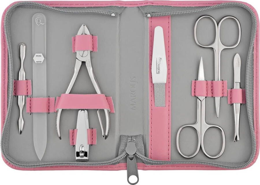 Solingen Duitsland Manicuresets voor dames & heren set van 8 stuks. Inclusief nagelknipper en glazen nagelvijl – Manicure set Pedicure Kit- Voor natuurlijke gelakte en geverfde nagels