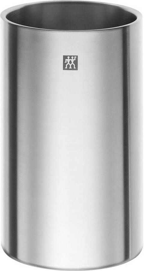 Sommelier dubbelwandige wijnkoeler 21 6 x 11 x 19 cm zilver